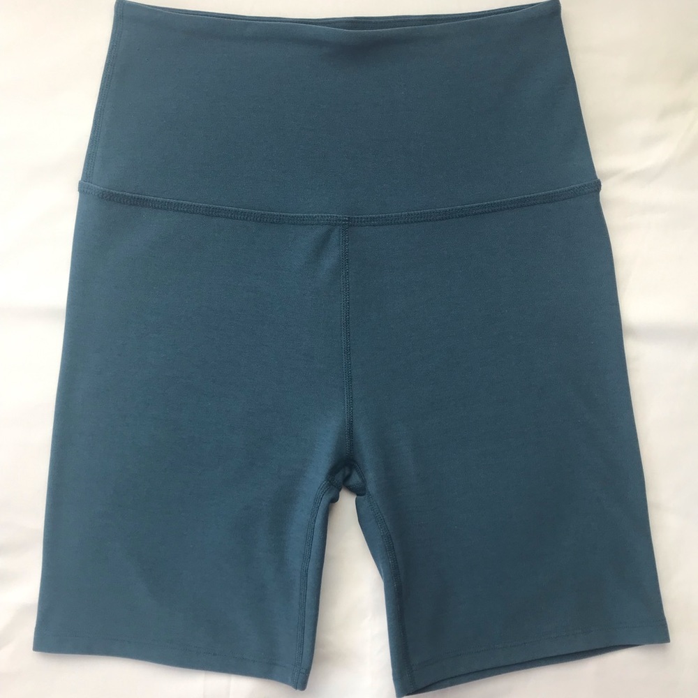Beyond Yoga | Spacedye High-Waisted Biker Shorts Deep Teal Size Medium